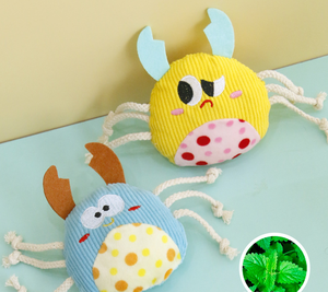 Venta al por mayor de felpa corta Catnip Cat Toy Gatos jugando juguetes con cuerda de Catnip - Product Image 1