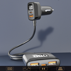 78W USB Cカーチャージャー5マルチポート高速充電アダプターPD QC 3.0タイプCフロントとバックシート用SCP機能付き - Product Image 6