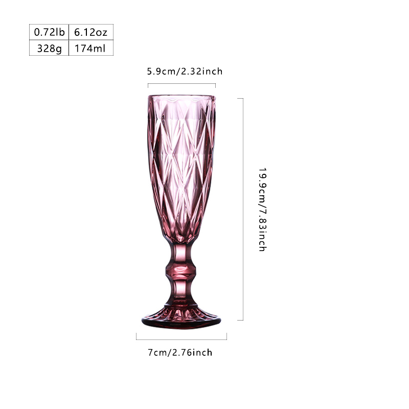 Verre à champagne rose A