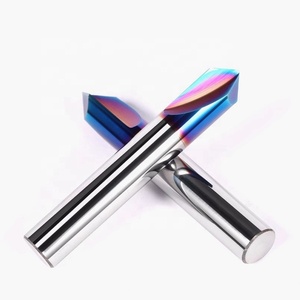HRC65フライス2フルートエンドミル切削工具 (該当しない木材) ソリッドタングステン鋼90度面取りエンドミル - Product Image 1