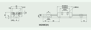 MGN7H MGN7R <strong>Cnc</strong> <strong>Machine</strong> Tool Miniature <strong>Linear</strong> Motion Guide <strong>Rail</strong> with <strong>Slide</strong> Block - Product Image 2