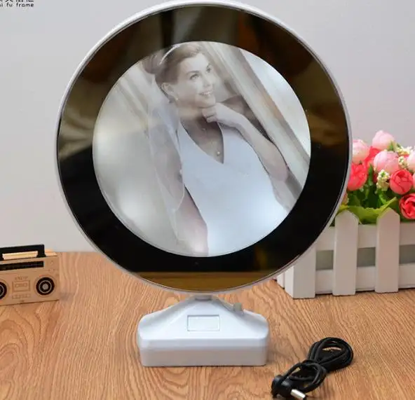 Home Decoration Großhändler LED-Foto rahmen Creative Magic Mirror Picture Photo Frame mit Licht