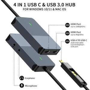 USB3.0至双HDMI适配器OEM通用视频显卡USB至HDM I分离器扩展器兼容苹果操作系统窗口 - Product Image 2