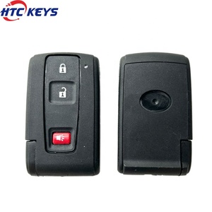 T-oyota prius 2004 2005 2006カーキー用緊急キーブレード付き2 + 1 3ボタンリモートキーシェル - Product Image 2