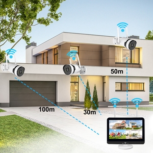 3Mp Smart App Cctv Sistema de cámara Wifi Nvr Kit 8 canales Impermeable Full Hd Monitor Red Video Recorder Kit - Product Image 3