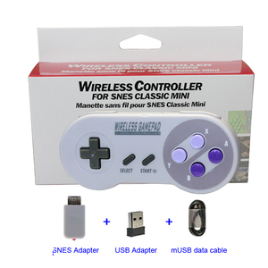 Disponibile 2 In 1 per SNES Cassic Mini PC Android Raspberry Gamepad per N-switch USB SNES Joystick Wireless e Controller di gioco