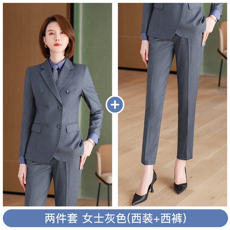Two-piece set - women's gray (vest + trousers)
