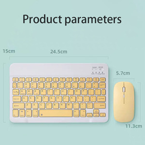 Miniteclado y ratón inalámbrico BT, OEM de fábrica, funciona con Android, IOS, Windows, tabletas de teléfono - Product Image 5