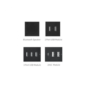 Toma de corriente multifuncional para escritorio, toma de mesa montada en el lateral con puerto USB, cargador inalámbrico