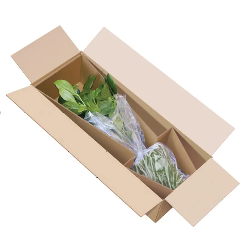 Agradado embalagens de papelão caixa de empacotamento da parte superior da planta para vasos de plantas