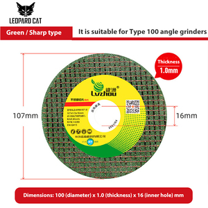 PNN Bestseller 4 Zoll 107 mm <span class=keywords><strong>Double</strong></span> <span class=keywords><strong>Net</strong></span> OEM Marke Grün Rot Schneid scheibe mit wettbewerbs fähigem Preis