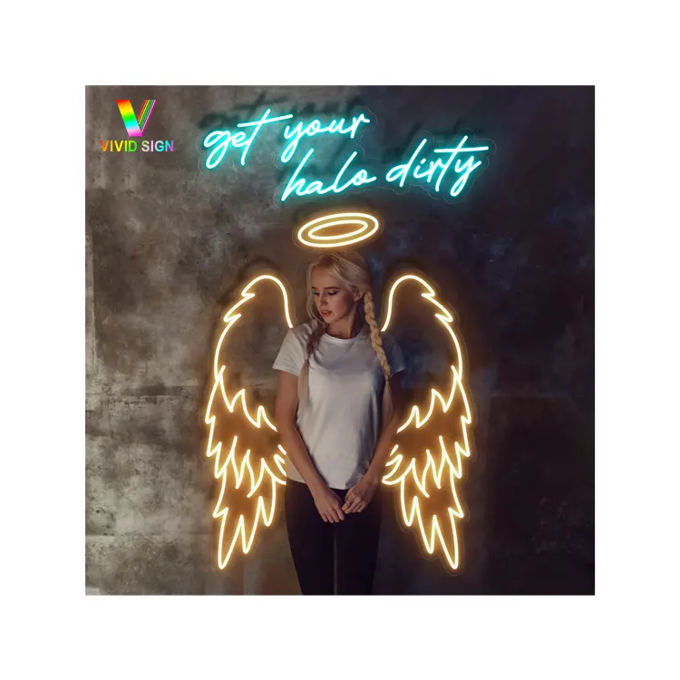 Drop Shipping Angel Wings Led insegne al Neon led letter sign neon flex light custom LED Neon sign