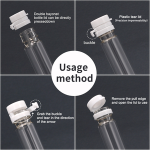 1.5ml 2ml 3ml 5ml Round Bottom Glass Bottle for Cosmetics Essential Oils Serum Samples Glass Bottle with Plastic <strong>Tear</strong> off Lid - Product Image 4