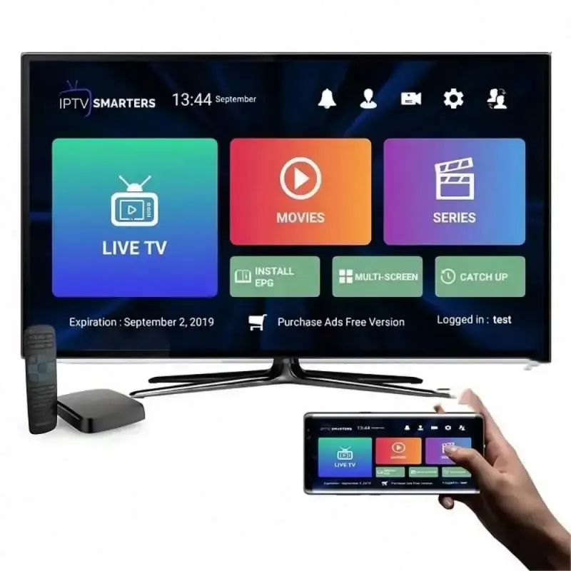 iptv no buffering test OEM Custom Smart IP-TV Best Android TV Box 4K online tv 4k ott iptv panel
