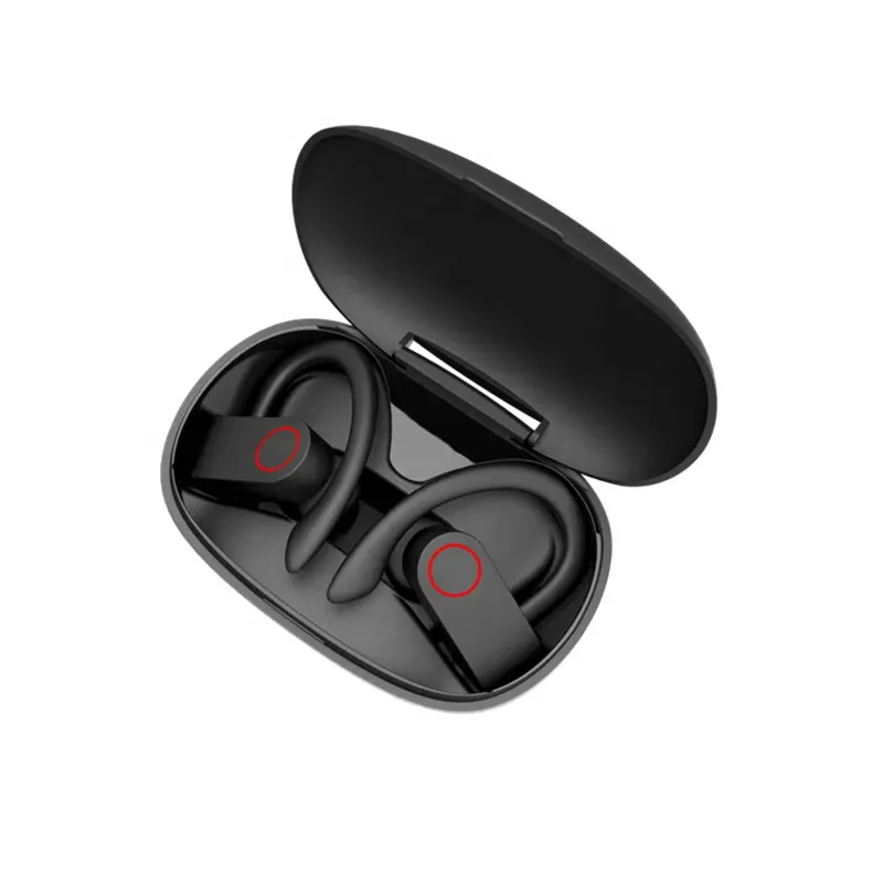 Auricolare Bluetooth vivavoce cuffie sportive impermeabili senza fili auricolari Tws con suono dei bassi profondi con custodia di ricarica OEM/ODM