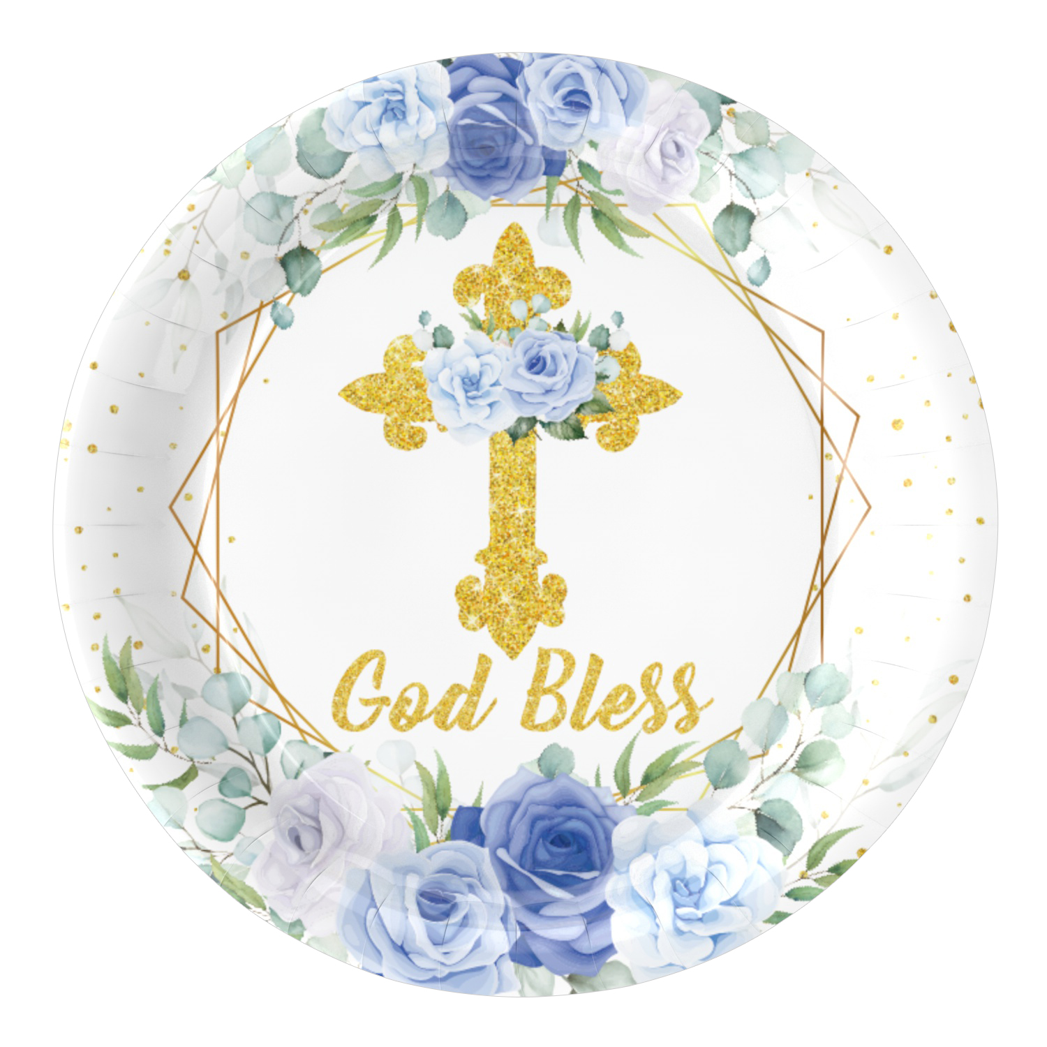 Bleu : assiettes de 23 cm * 10 pièces