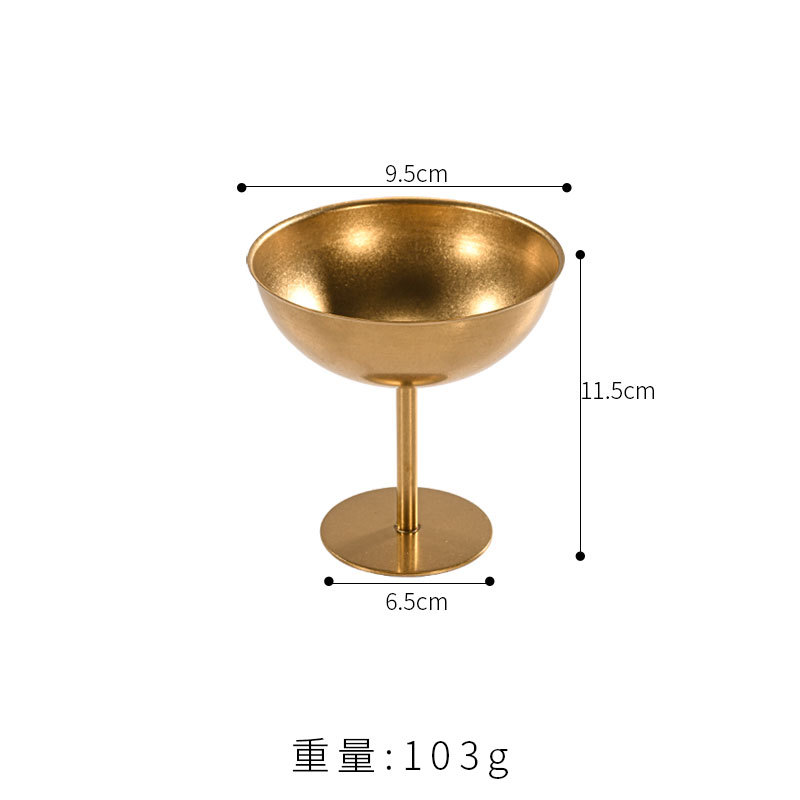 Coupe à glace à pied 150 ml (doré vieilli)