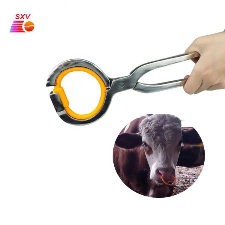 Profesional veterinario herramientas de plástico ganado anillo de la nariz