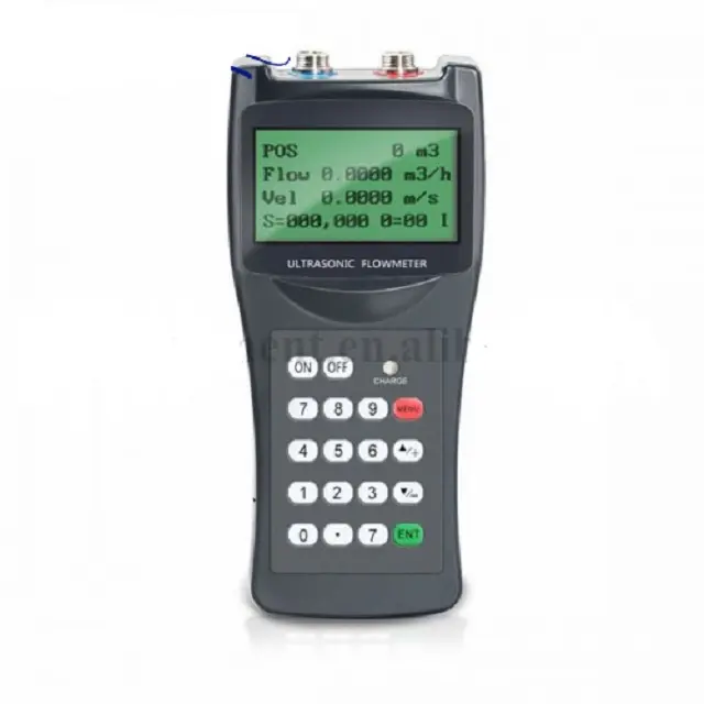 Misuratore di portata ultrasonico tenuto in mano di velocità dell'acqua di t-misura con tutti i sensori TDS-100H misuratore di portata ultrasonico portatile del misuratore di portata