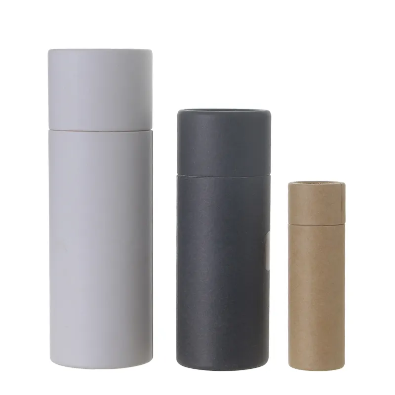 Contenitore per deodorante in stick di carta biodegradabile OEM tubo rotondo per balsamo per le labbra in cartone
