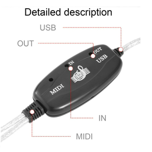 Hotsell Usb <strong>In</strong>-out Midi Cable with Blister Package Music Editing Cable <strong>Use</strong> to Connect <strong>Keyboard</strong> or Other Instruments to <strong>Computer</strong> - Product Image 4
