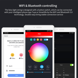 Wifi App <strong>String</strong> <strong>Lights</strong> Smart <strong>String</strong> <strong>Lights</strong> Outdoor Garden RGB Copper Wire LED <strong>String</strong> Fairy <strong>Lights</strong> with Mobile APP Control - Product Image 5