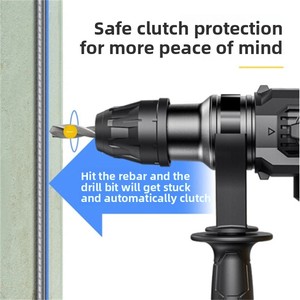 Máy khoan búa điện, máy phá bê tông dùng pin Lithium, sản xuất tại Trung Quốc, bán buôn - Product Image 4