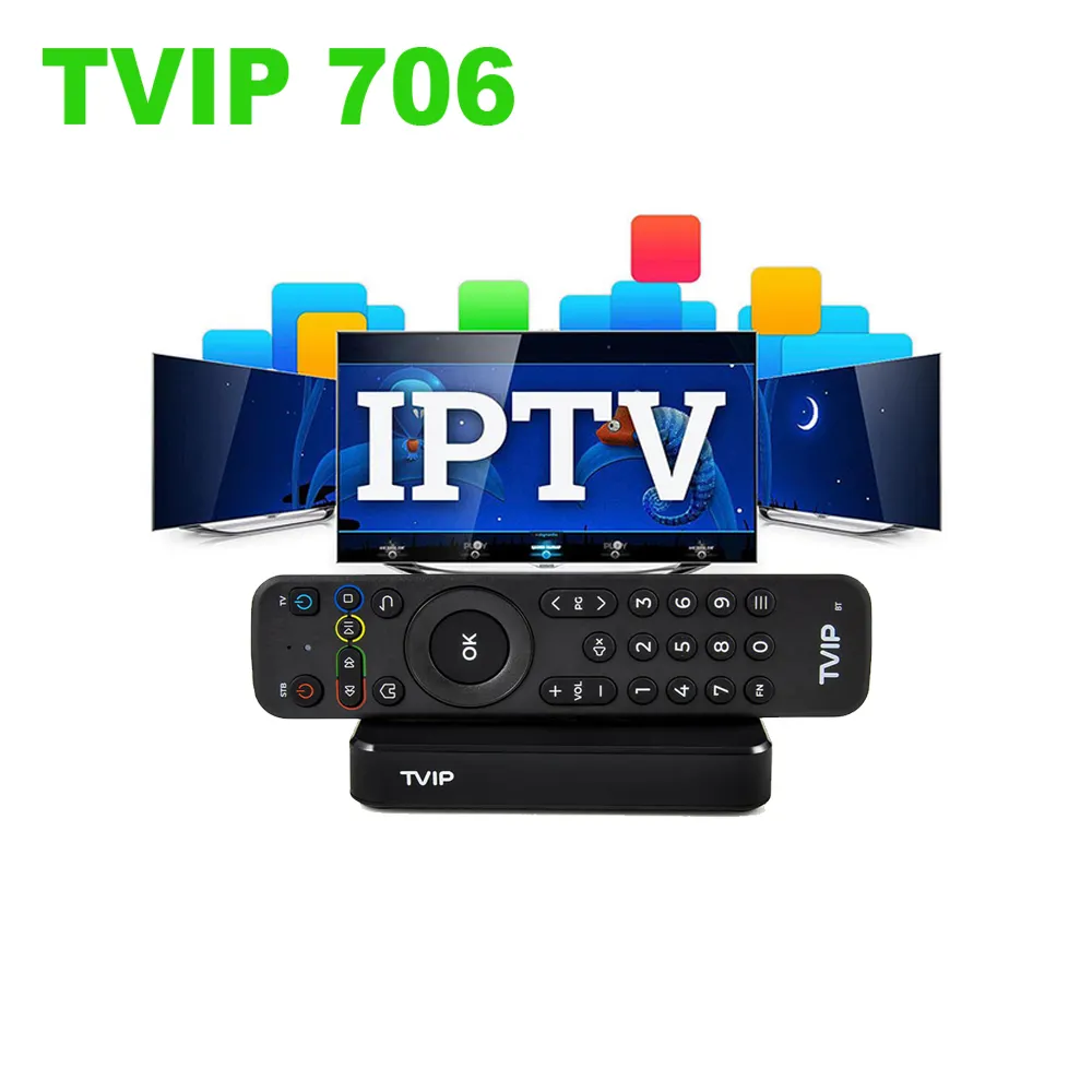 1Year IPTV free watch TVIP 706 2G 8G latest 4K Dual wifi 4K HD Android 11 stalker Streamer tv box Nordic sweden italy arabic