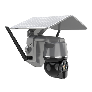 Solar Security Camera Outdoor WiFi Camera Solar Powered or USB Cable Power 2.4G WiFi 360 View Pan Tilt Strobe Light/ Spotlight - Product Image 1