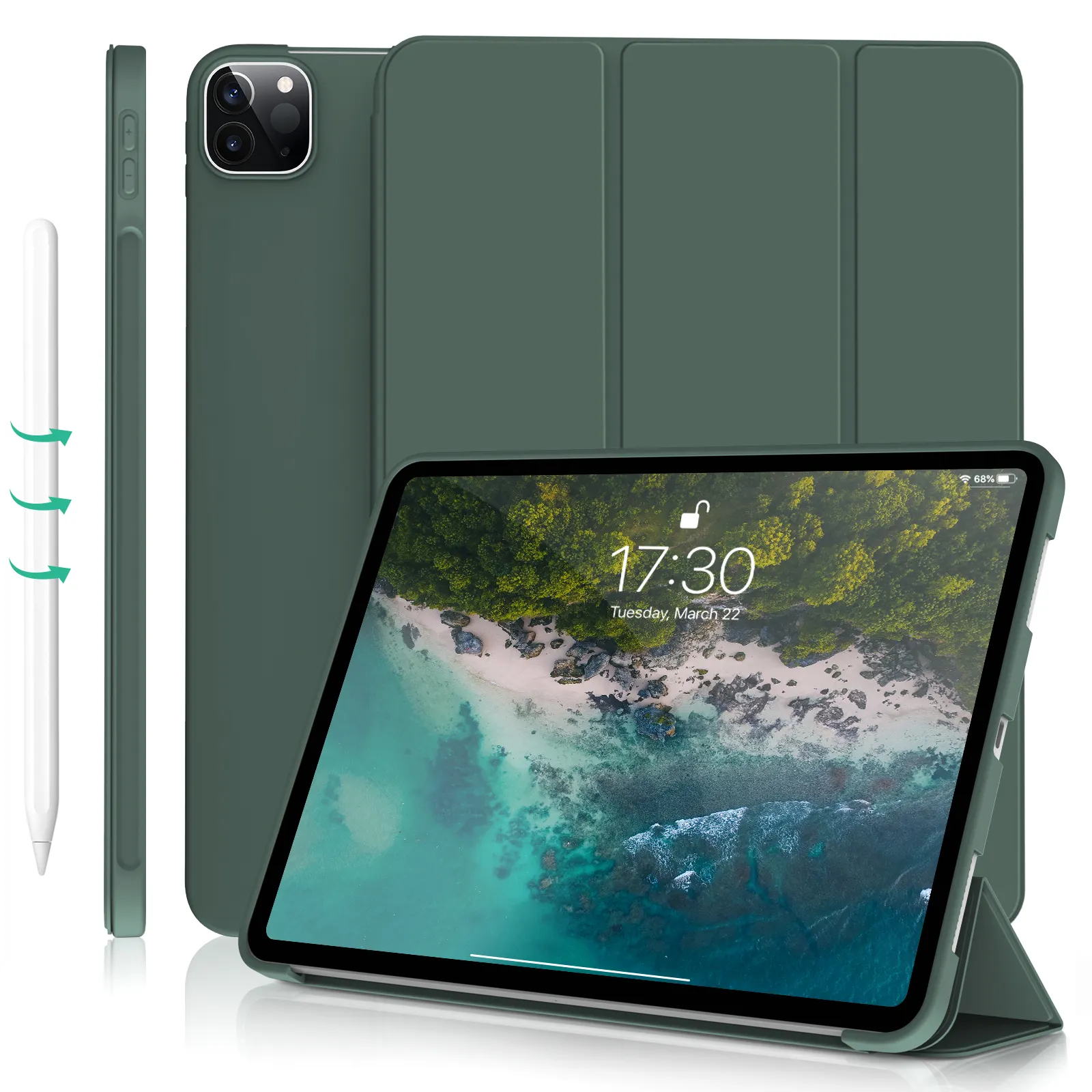 2024 Aankomst Product Smart Wakker Schattige Kleur Voor Ipad Pro 5 11 Inch Case Zachte Tpu-Standaard