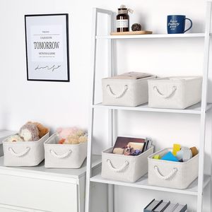 Lưu trữ nhỏ giỏ cho kệ thiết lập của vải lưu trữ thùng cho tổ chức Linen ráp Organizer Closet Vườn Ươm - Product Image 6