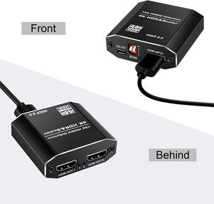 4K 60hz Ultra HD 2160P 3D Mini 2 Ports 1 <strong>Input</strong> 2 <strong>Output</strong> <strong>HDMI</strong> <strong>Splitter</strong> EDID RGB Support Scalar with HDCP Decoder <strong>Splitter</strong> <strong>HDMI</strong>
