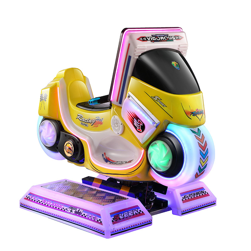 มอเตอร์ไซค์เกม 3 มิติสีเหลือง