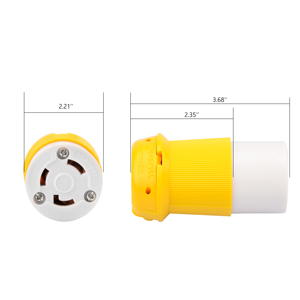 NEMA L5-30R交換プラグ30アンプ125VツイストロックRVキャンパーETL/cETL米国プラグ標準交換可能レセプタクル