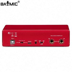 Interfaz de audio udio nterface 48V 2ut UT omputer, interfaz de grabación USB - Product Image 3