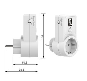 10A spina ue interruttore conto alla rovescia Display a due/una cifra Timer conto alla rovescia controllo del tempo Timer batteria del telefono utensili da cucina - Product Image 3
