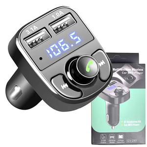 X8ที่ชาร์จในรถยนต์สำหรับเครื่องเล่น QC3.0อะแดปเตอร์ที่ชาร์จแบบเร็วตัวแปลงที่ชาร์จในรถแบบ USB คู่เครื่องส่งสัญญาณ FM สำหรับเครื่องเล่น MP3 - Product Image 6