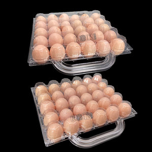 定制宠物便宜透明塑料30蛋托带手柄 - Product Image 1
