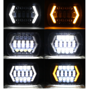 5x7 Led Đèn Pha IP67 55 Wát cho Wrangler Cherokee LED High/Low chùm đèn pha Led vuông Đèn pha off-road chuyển đổi <span class=keywords><strong>Kit</strong></span> - Product Image 2