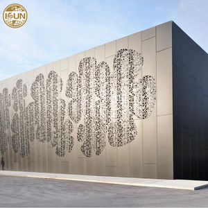 Moderno su misura decorativo in alluminio pannello di facciata in alluminio esterno rivestimento della parete per edifici commerciali - Product Image 1