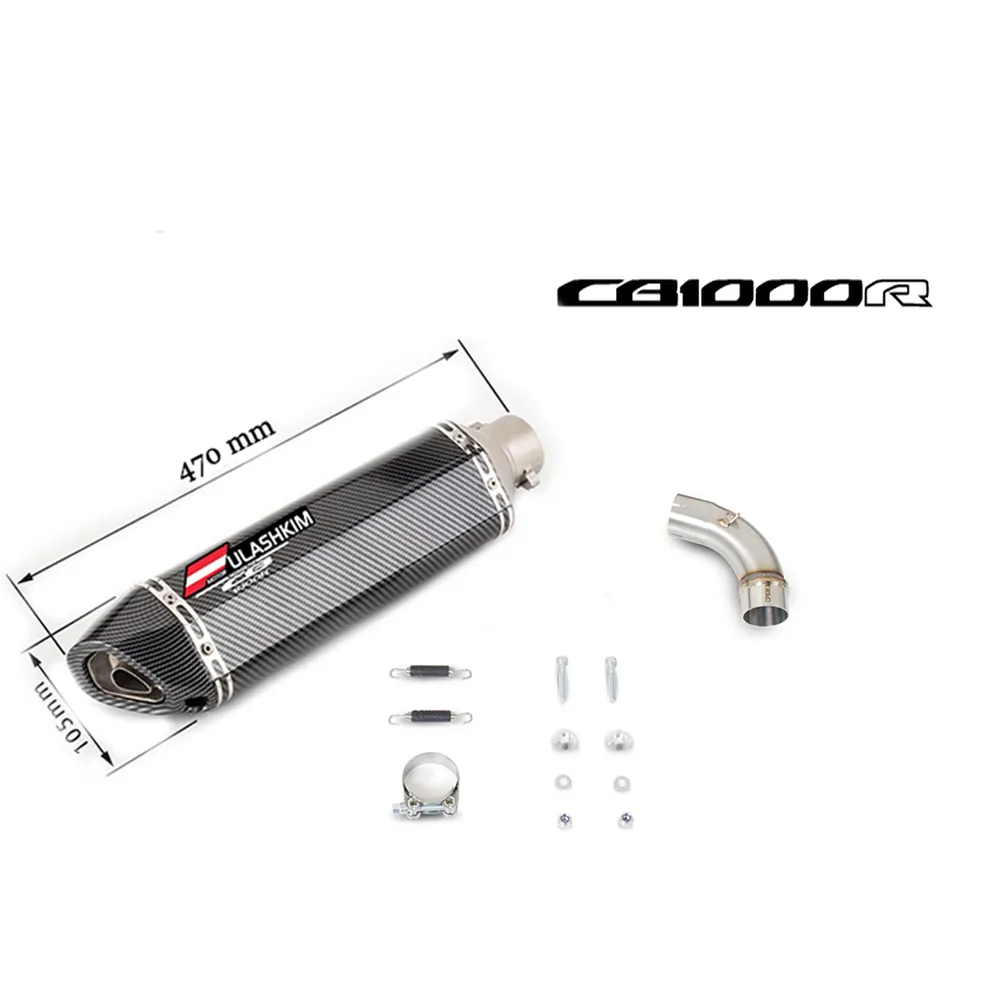 Silenciador de cano de escape para motocicleta, tubo de escape completo com escapamento médio, para honda cb1000r cb1000 2018