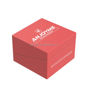 3.5ml 5ml 7ml Custom Design Gold Foil square <strong>Red</strong> Reusable Jewelry Gift <strong>Boxes</strong> Empty Smell Proof Airtight Cube Jar Glass Container