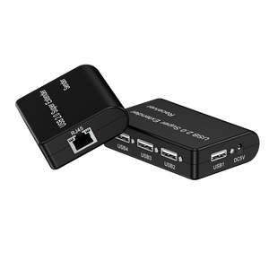 CAT5/6 RJ45 LANネットワークイーサネットリピーターを介したUSB2.0拡張エクステンダー、カメラホストリモート用の4つのUSBハブ100M - Product Image 1