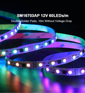 No Voltage Drop <strong>12V</strong> RGBIC Double Pads <strong>LED</strong> Pixel Tape Addressable RGB <strong>LED</strong> <strong>Strip</strong> <strong>12V</strong> for Project - Product Image 2