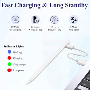 IPad Android tabletler için evrensel Metal alüminyum Stylus kalem daha aktif kapasitif manyetik cazibe için değiştirilebilir <span class=keywords><strong>Nib</strong></span> - Product Image 3