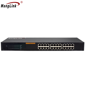 Precio al por mayor gigabit ethernet 10/100/1000Mbps * 24 Puerto RJ45 de montaje en Rack de red