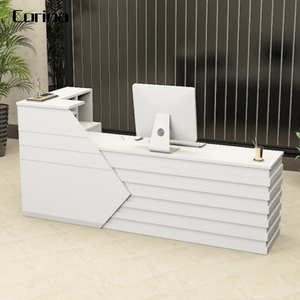 定制接待处免费样品柜台接待处接待桌l形前现金柜台 - Product Image 1