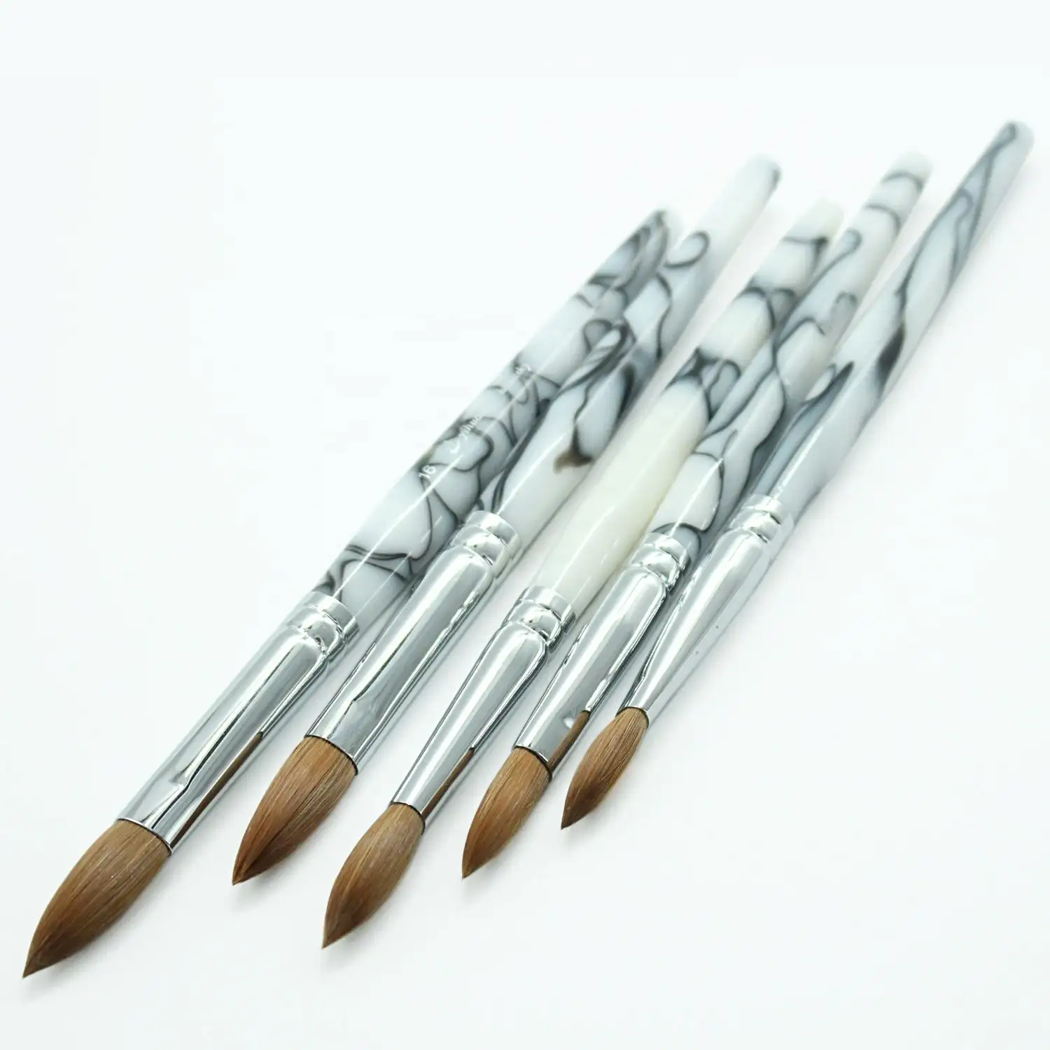 Nuovo prodotto #8 #10 #12 #14 #16 penna per unghie color marmorizzazione pennello artistico pittura disegno Manicure strumenti acrilici pennello