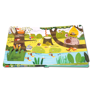 OEM fabrika baskı yuvarlak köşe kurulu çocuk oyun flap karton kitap resim hikaye kitabı - Product Image 2