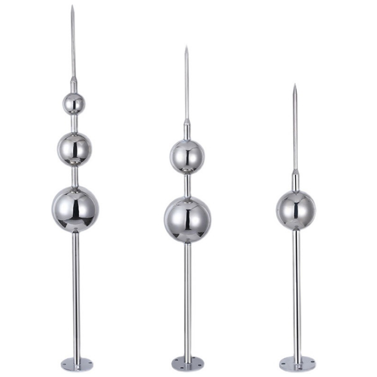 Stainless Steel Lightning Arrester 1.5 Meter 2 Meter Ball Type Lightning Arrester Rod
